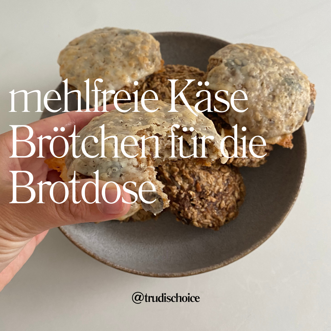 Mehlfreie Käse Brötchen für die Brotdose deines Kindes